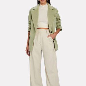 NWT Apparis Women's Green Celine Faux Wool Coat